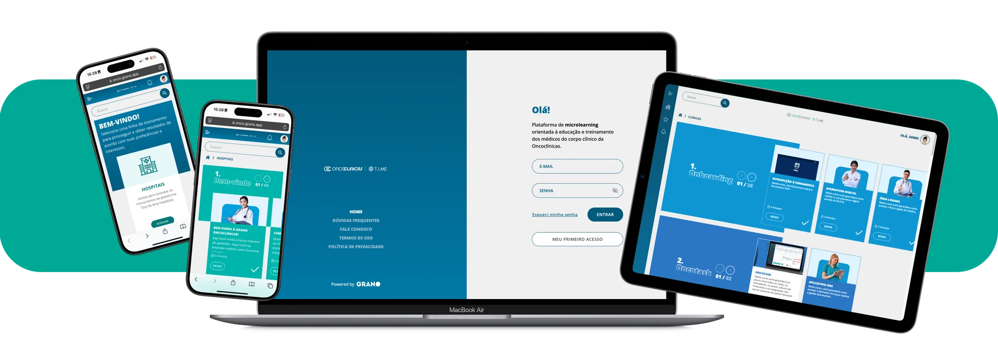 Plataforma de Microlearning da Grano para o Grupo Oncoclínicas